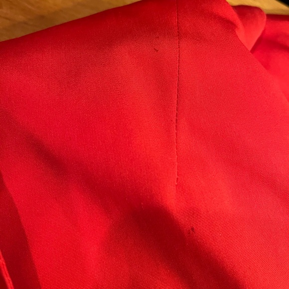 Vintage Misty Harbor Red Trench Coat with Matching Head Scarf, Size 6 - Picture 16 of 16